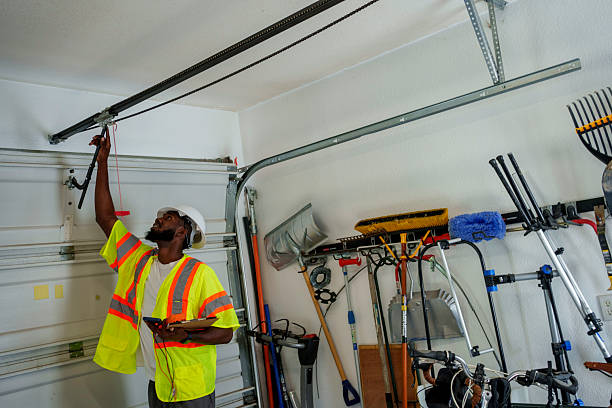 Professional Garage Door Panel Replacement technician working in Niles, IL